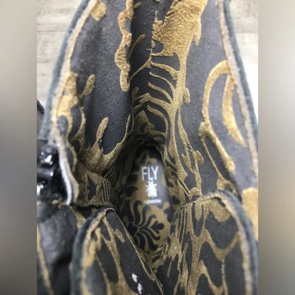 Fly London Ster Military Black Leather Combat Women's Lace Up Boots Size 8-8.5 - Picture 11 of 12